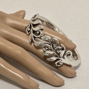 Brighton Silver Swirl Leaf Bracelet